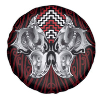 Aotearoa Kowhaiwhai Poutama Red Motif Spare Tire Cover