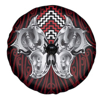 Aotearoa Kowhaiwhai Poutama Red Motif Spare Tire Cover