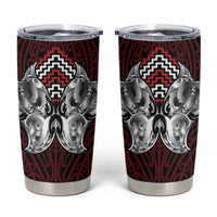 Aotearoa Kowhaiwhai Poutama Red Motif Tumbler Cup