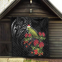 Meri Kirihimete Kakapo Quilt Black Silver Fern Christmas Vibe LT9 - Polynesian Pride