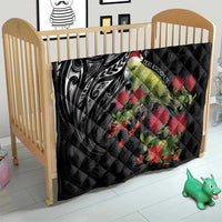 Meri Kirihimete Kakapo Quilt Black Silver Fern Christmas Vibe LT9 - Polynesian Pride
