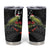 Meri Kirihimete Kakapo Tumbler Cup Black Silver Fern Christmas Vibe