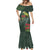 Meri Kirihimete Kakapo Mermaid Dress Green Silver Fern Christmas Vibe