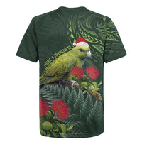 Meri Kirihimete Kakapo Rugby Jersey Green Silver Fern Christmas Vibe LT9 - Polynesian Pride