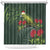 Meri Kirihimete Kakapo Shower Curtain Green Silver Fern Christmas Vibe