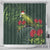 Meri Kirihimete Kakapo Shower Curtain Green Silver Fern Christmas Vibe