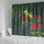 Meri Kirihimete Kakapo Shower Curtain Green Silver Fern Christmas Vibe