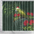 Meri Kirihimete Kakapo Shower Curtain Green Silver Fern Christmas Vibe