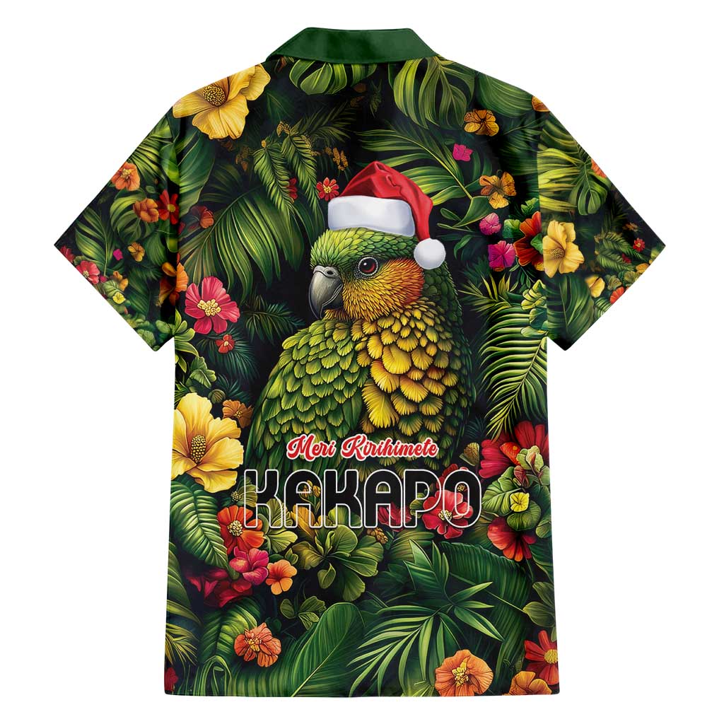 Meri Kirihimete Kakapo Family Matching Long Sleeve Bodycon Dress and Hawaiian Shirt New Zealand Christmas with Tropical Vibe