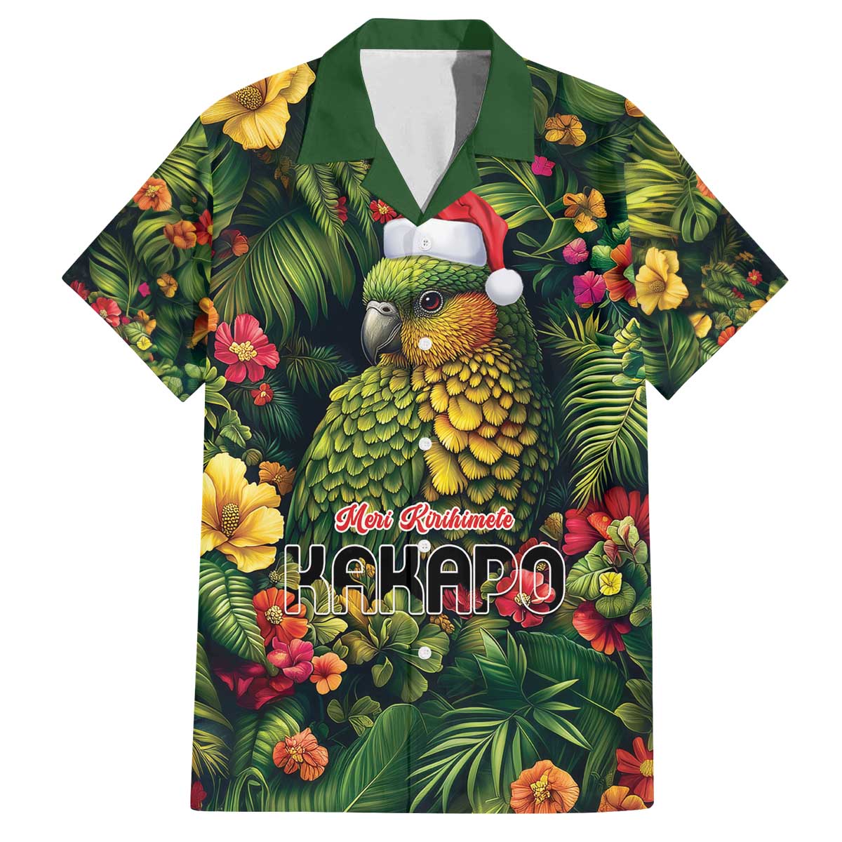 Meri Kirihimete Kakapo Family Matching Off The Shoulder Long Sleeve Dress and Hawaiian Shirt New Zealand Christmas with Tropical Vibe
