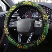 Meri Kirihimete Kakapo Steering Wheel Cover New Zealand Christmas with Tropical Vibe