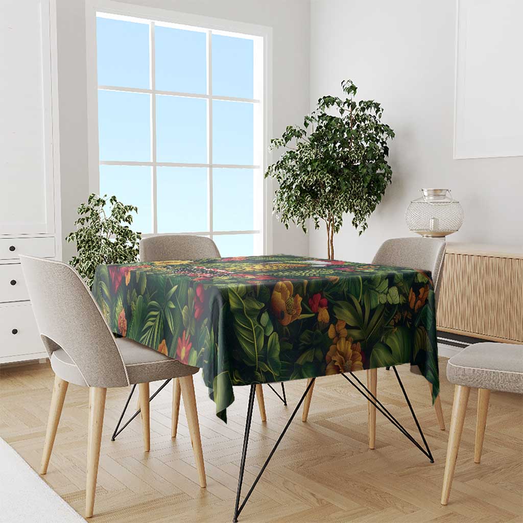 Meri Kirihimete Kakapo Tablecloth New Zealand Christmas with Tropical Vibe