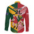 Australia-Tonga Rugby Pacific Custom Family Matching Off The Shoulder Long Sleeve Dress and Hawaiian Shirt The Kangaroos and Mate Ma'a Tonga