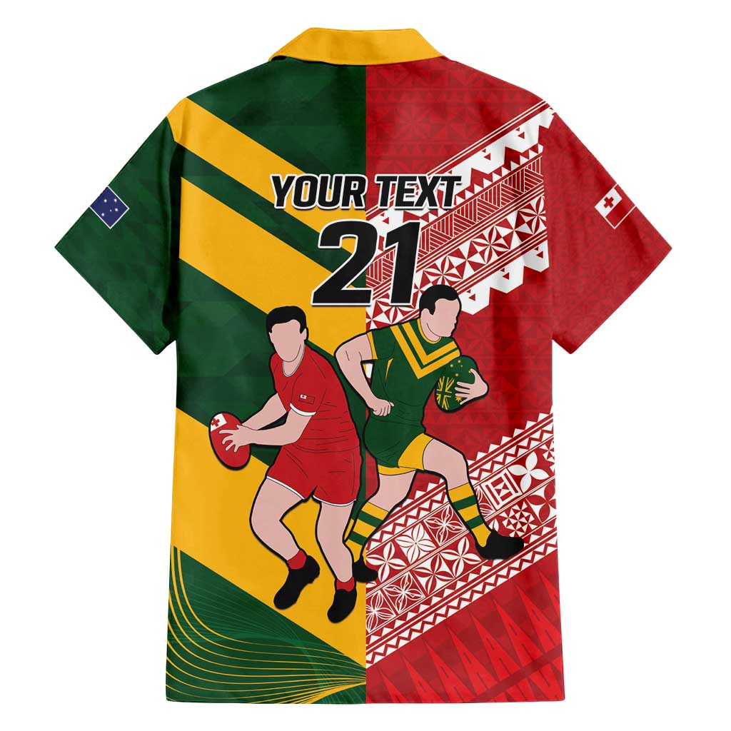Australia-Tonga Rugby Pacific Custom Family Matching Puletasi and Hawaiian Shirt The Kangaroos and Mate Ma'a Tonga LT9 - Polynesian Pride
