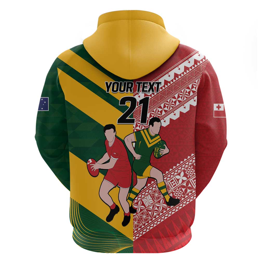 Australia-Tonga Rugby Pacific Custom Hoodie The Kangaroos and Mate Ma'a Tonga LT9 - Polynesian Pride