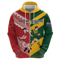 Australia-Tonga Rugby Pacific Custom Hoodie The Kangaroos and Mate Ma'a Tonga LT9 - Polynesian Pride