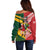 Australia-Tonga Rugby Pacific Custom Off Shoulder Sweater The Kangaroos and Mate Ma'a Tonga