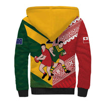 Australia-Tonga Rugby Pacific Custom Sherpa Hoodie The Kangaroos and Mate Ma'a Tonga LT9 - Polynesian Pride