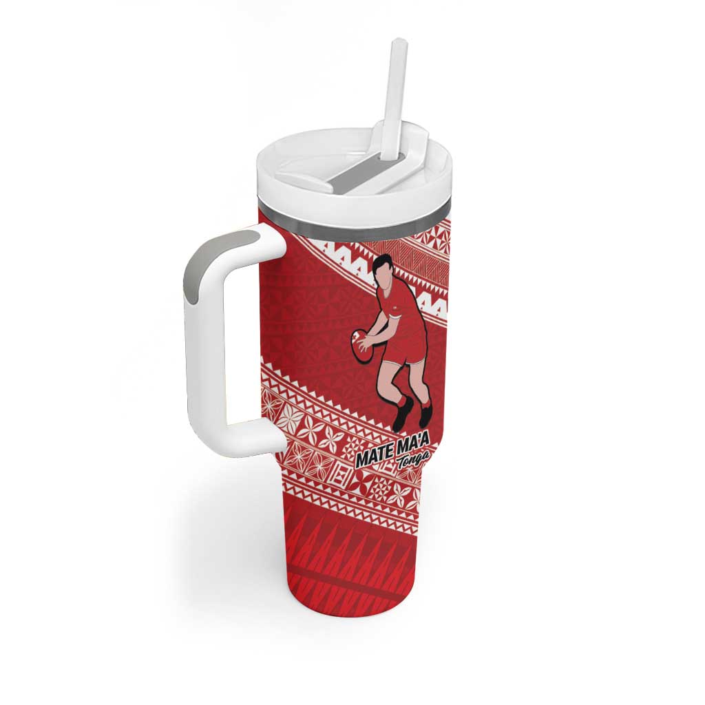 Australia-Tonga Rugby Pacific Custom Tumbler With Handle The Kangaroos and Mate Ma'a Tonga