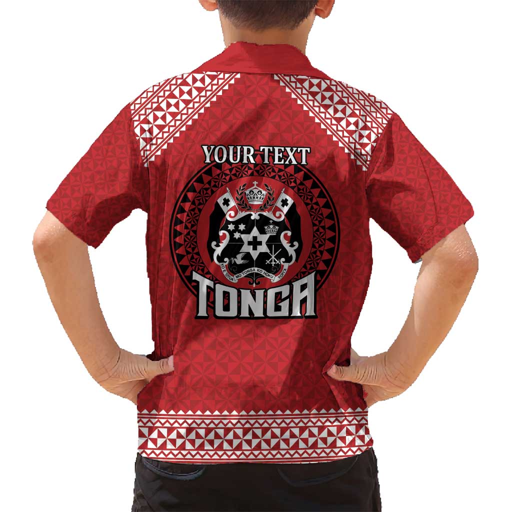 Tonga Rugby XIII Custom Family Matching Puletasi and Hawaiian Shirt Mate Ma'a Tonga with Ngatu Pattern LT9 - Polynesian Pride