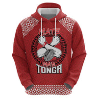 Tonga Rugby XIII Custom Hoodie Mate Ma'a Tonga with Ngatu Pattern LT9 - Polynesian Pride