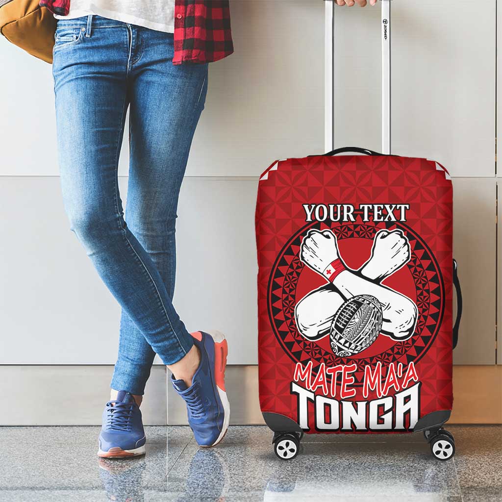 Tonga Rugby XIII Custom Luggage Cover Mate Ma'a Tonga with Ngatu Pattern LT9 - Polynesian Pride