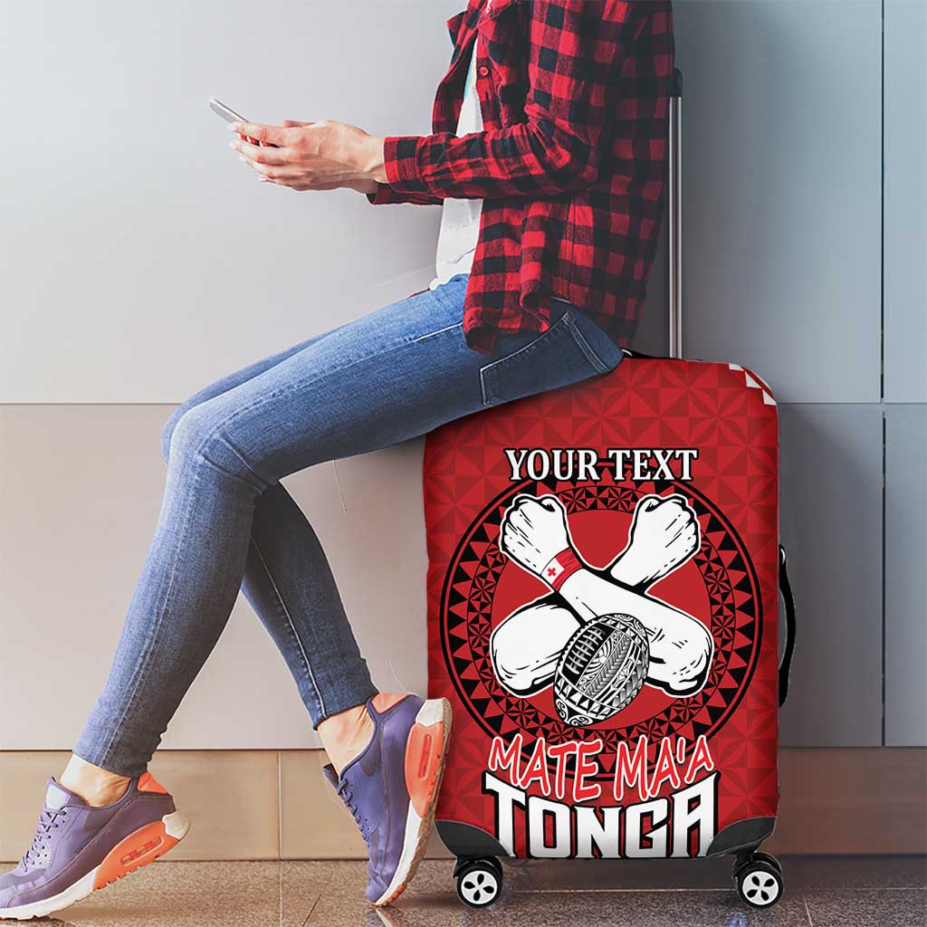 Tonga Rugby XIII Custom Luggage Cover Mate Ma'a Tonga with Ngatu Pattern LT9 - Polynesian Pride