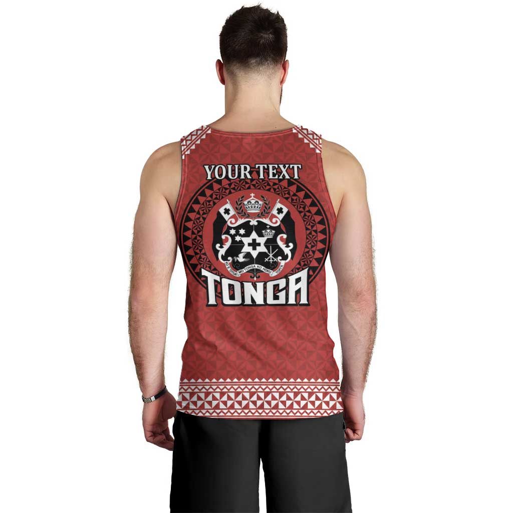 Tonga Rugby XIII Custom Men Tank Top Mate Ma'a Tonga with Ngatu Pattern