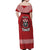 Tonga Rugby XIII Custom Off Shoulder Maxi Dress Mate Ma'a Tonga with Ngatu Pattern