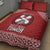 Tonga Rugby XIII Custom Quilt Bed Set Mate Ma'a Tonga with Ngatu Pattern