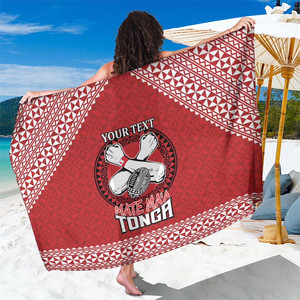 Tonga Rugby XIII Custom Sarong Mate Ma'a Tonga with Ngatu Pattern