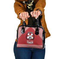 Tonga Rugby XIII Custom Shoulder Handbag Mate Ma'a Tonga with Ngatu Pattern LT9 One Size Red - Polynesian Pride