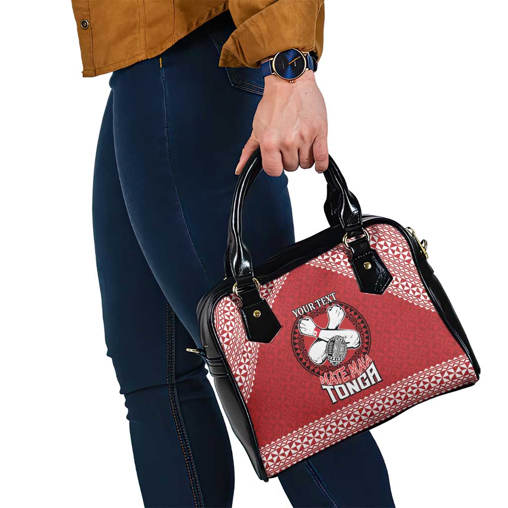 Tonga Rugby XIII Custom Shoulder Handbag Mate Ma'a Tonga with Ngatu Pattern LT9 - Polynesian Pride