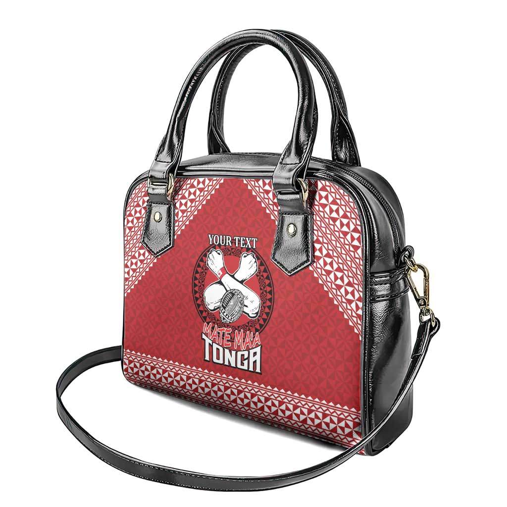 Tonga Rugby XIII Custom Shoulder Handbag Mate Ma'a Tonga with Ngatu Pattern LT9 - Polynesian Pride