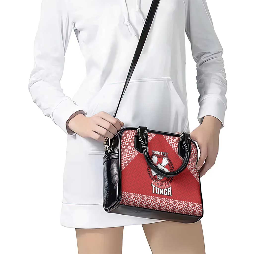 Tonga Rugby XIII Custom Shoulder Handbag Mate Ma'a Tonga with Ngatu Pattern LT9 - Polynesian Pride