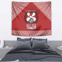 Tonga Rugby XIII Custom Tapestry Mate Ma'a Tonga with Ngatu Pattern