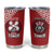 Tonga Rugby XIII Custom Tumbler Cup Mate Ma'a Tonga with Ngatu Pattern