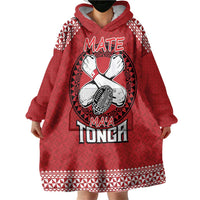 Tonga Rugby XIII Custom Wearable Blanket Hoodie Mate Ma'a Tonga with Ngatu Pattern LT9 - Polynesian Pride