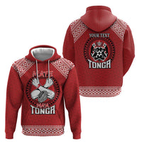 Tonga Rugby XIII Custom Zip Hoodie Mate Ma'a Tonga with Ngatu Pattern LT9 - Polynesian Pride