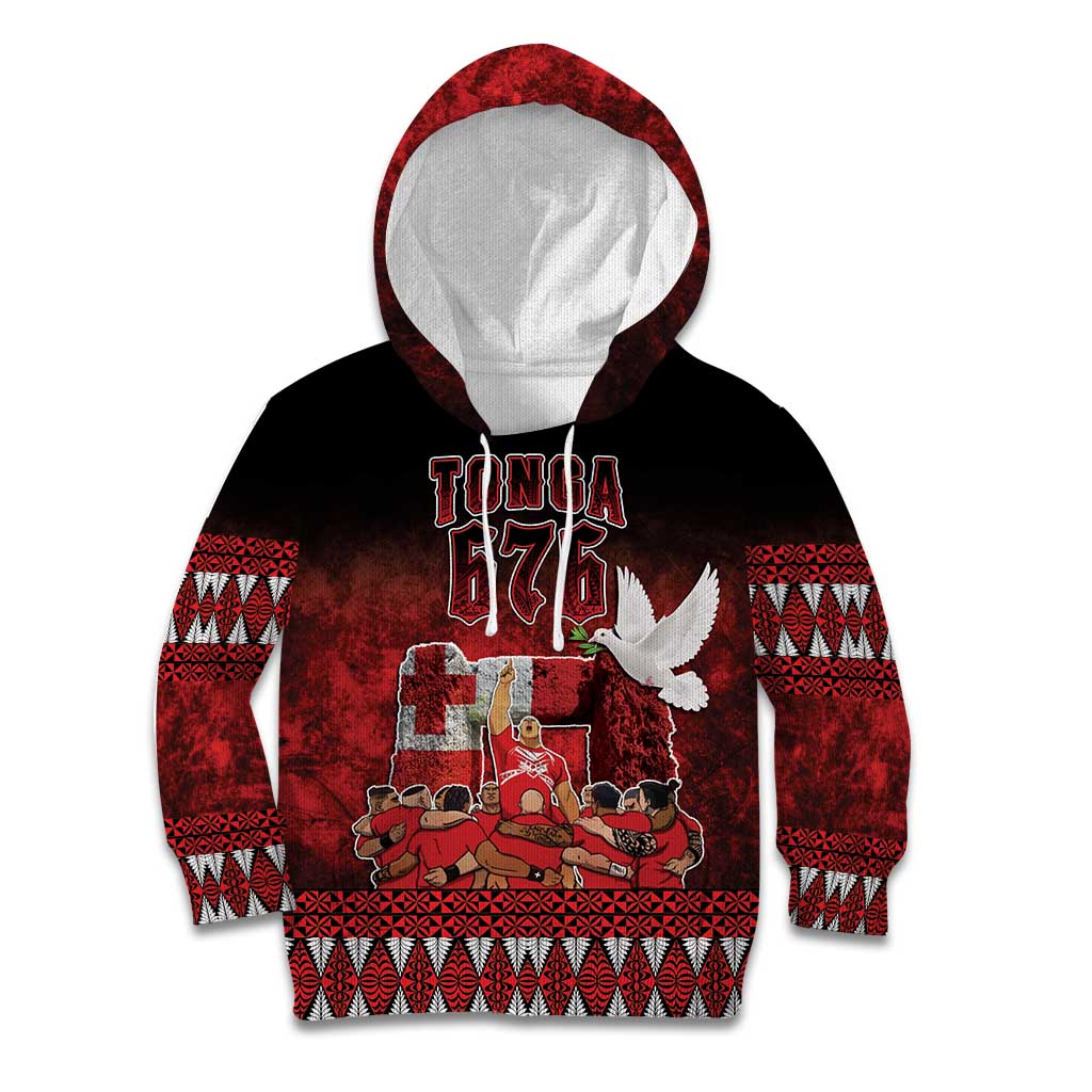 Custom Tonga 676 Haʻamonga ʻa Maui Kid Hoodie Tongan Sipi Tau Unique Dance