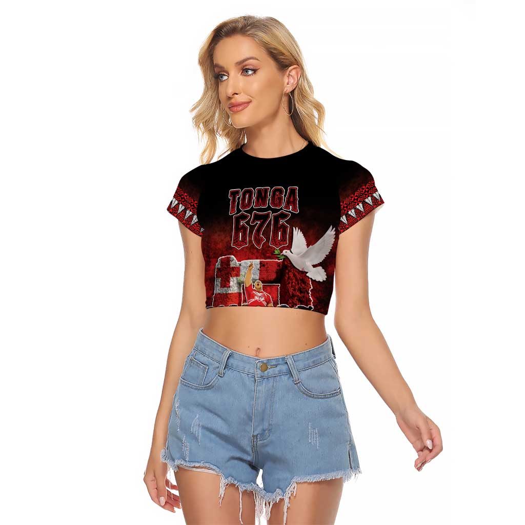 Custom Tonga 676 Haʻamonga ʻa Maui Raglan Cropped T Shirt Tongan Sipi Tau Unique Dance