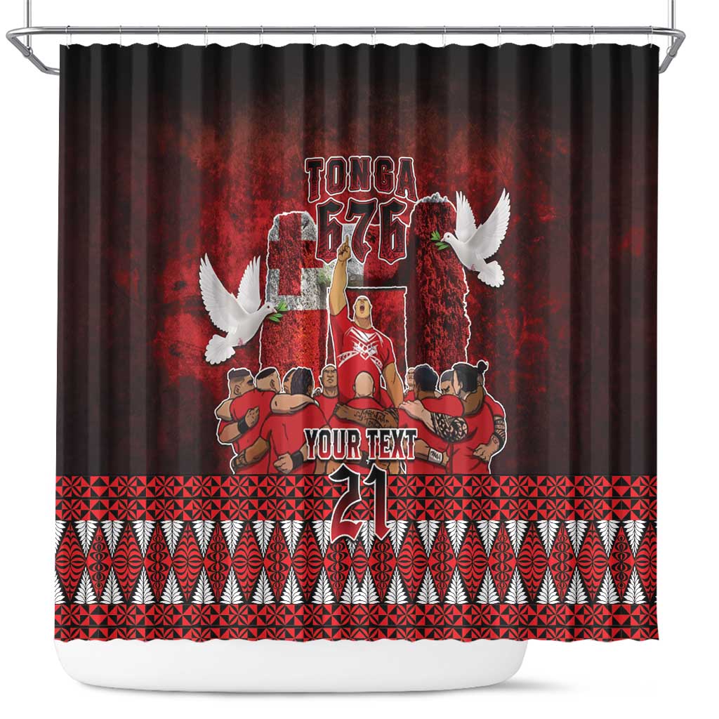 Custom Tonga 676 Haʻamonga ʻa Maui Shower Curtain Tongan Sipi Tau Unique Dance