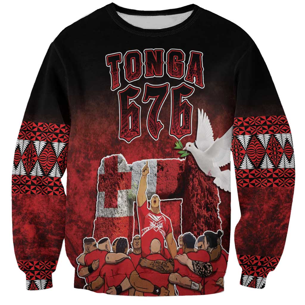 Custom Tonga 676 Haʻamonga ʻa Maui Sweatshirt Tongan Sipi Tau Unique Dance