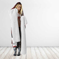 Custom Tonga XIII Rugby Tribal Tattoo Hooded Blanket Mate Ma'a Tonga Kupesi Ngatu Grunge Style