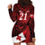 Custom Tonga XIII Rugby Tribal Tattoo Hoodie Dress Mate Ma'a Tonga Kupesi Ngatu Grunge Style