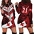 Custom Tonga XIII Rugby Tribal Tattoo Hoodie Dress Mate Ma'a Tonga Kupesi Ngatu Grunge Style