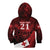 Custom Tonga XIII Rugby Tribal Tattoo Kid Hoodie Mate Ma'a Tonga Kupesi Ngatu Grunge Style