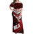 Custom Tonga XIII Rugby Tribal Tattoo Off Shoulder Maxi Dress Mate Ma'a Tonga Kupesi Ngatu Grunge Style