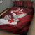 Custom Tonga XIII Rugby Tribal Tattoo Quilt Bed Set Mate Ma'a Tonga Kupesi Ngatu Grunge Style