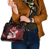 Custom Tonga XIII Rugby Tribal Tattoo Shoulder Handbag Mate Ma'a Tonga Kupesi Ngatu Grunge Style LT9 - Polynesian Pride